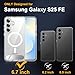 SPIDERCASE Magnetic for Samsung Galaxy S25 FE Case, [3 Stand Ways][ Military Grade Drop Protection] with Invisible Stand Shockproof Slim Case for S25 FE 5G,Clear