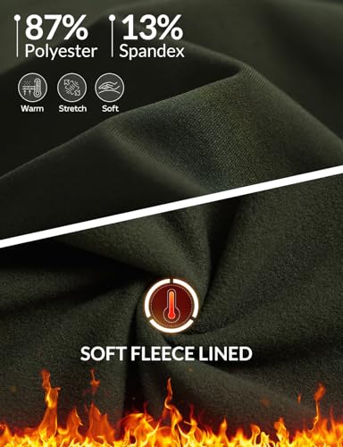 baleaf Men's Fleece Lined Hiking Pants Zipper Pockets Thermal Running Track Pants Winter Sweatpants Athletic Workout4