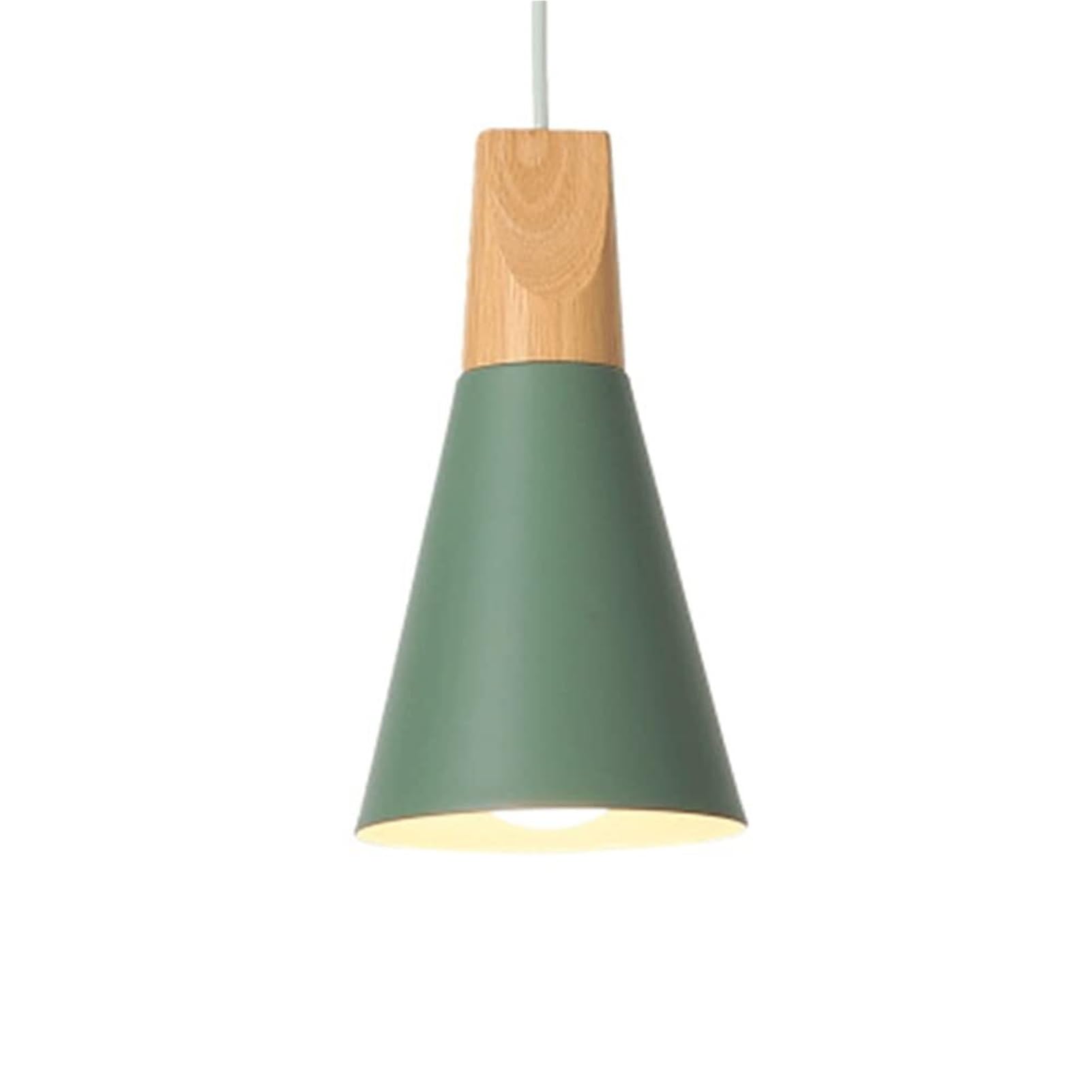 HUAYUSEDF Modern Metal Pendant Lamp Chandelier Hanging Lighting Ceiling Fixture E26 E27 for Dining Room Restaurant Bar Shopping Mall(A Green,14cm)