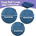 Sitting ball cover, 55cm 65cm 75cm exercise ball cover for sitting ball fitness ball, foldable sitting balls fabric cover - for fitness ball Pilates yoga ball/office ball balance ball ( Color : Blue ,