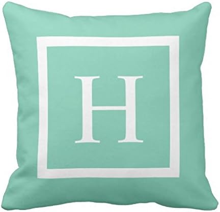 erghn Seafoam Chic Square | Monogram Throw pillow case 18 * 18