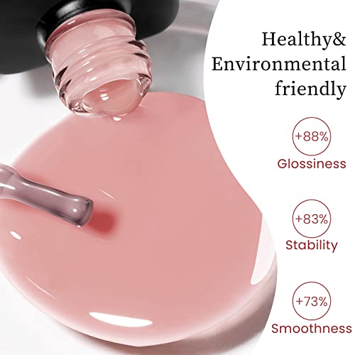 Megior Jelly Gel Nail Polish 15Ml Jelly Pink Gel Polish Translucent Nail Soak Off Uv Nail Polish Neutral Nail Polish Gel For Nail Art Manicure At Home 0.5 Oz #TOP2