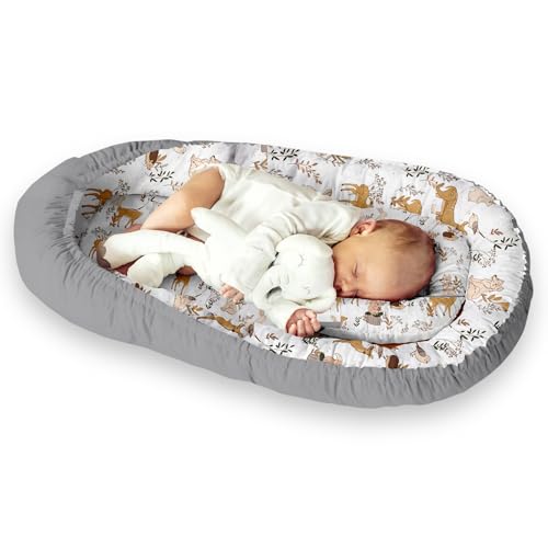 Multifunktionale Kuschelnest Babynest Kokon für Babys und Säuglinge, Nestchen, Reisebett, 100%...