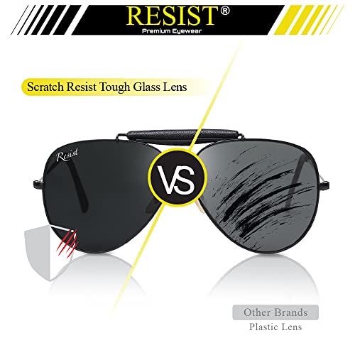 Buy Resist Black Aviator Sunglasses For Men Attractive Coolers For