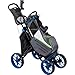 TGW Tour 4-Wheel Golf Push Cart Dark Grey/Blue