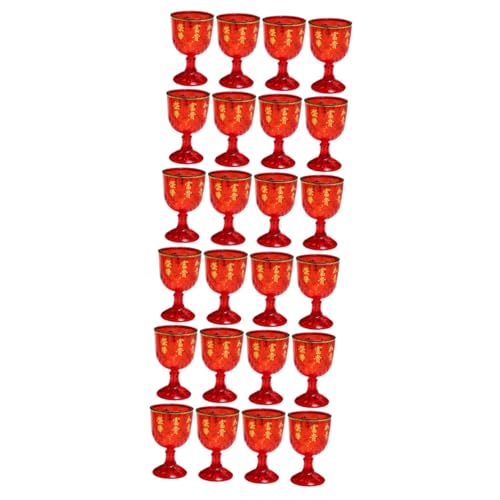 NIYANGLE 2 Series Copa Vaso De San Valentin Vasos Para Beber Tazas Rojas Tazas De Fiesta Vaso De Plástico Rojo Tazas De Boda Chinas Mini Tazas El Plastico 12 Piezas