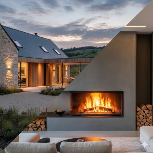 Miniatura 5 de Old Terra Natural Kit Leña Premium 10kg Para Chimenea, Barbacoa Y Horno De Pizza Troncos Seleccionados, Astillas De Frutal Y Guantes De Cuero De Calidad
