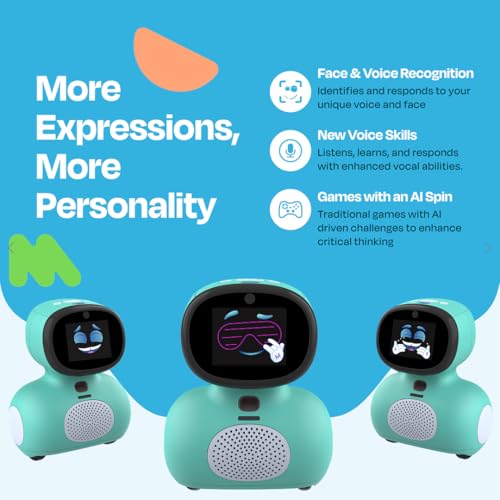Image of Miko Mini AI Robot | 2 Years Free Max | STEAM Learning for Kids 5+ | Blue