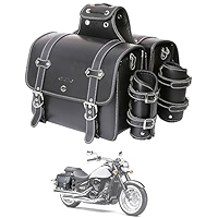 High-Density Leather Otorcycle Saddlebags- Throw Over Saddle Bags