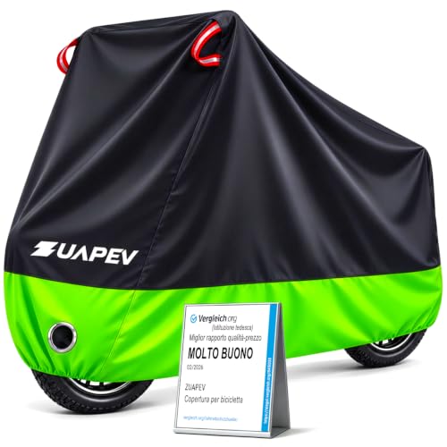 ZUAPEV® Telo Copri Bicicletta da Esterno Impermeabile, Telo Copribicicletta