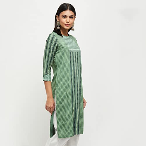 Image of Max Rayon Women's Checked Straight Kurta