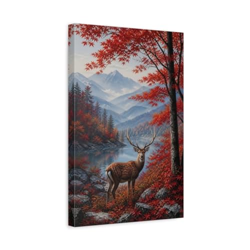 Toile Cerf Style Réaliste : Idée Cadeau Déco Nature Complète