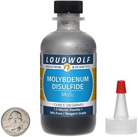 Molybdenum Disulfide / 1 Ounce Bottle / 99% Pure Reagent Grade / 1.5 Micron Powder/USA