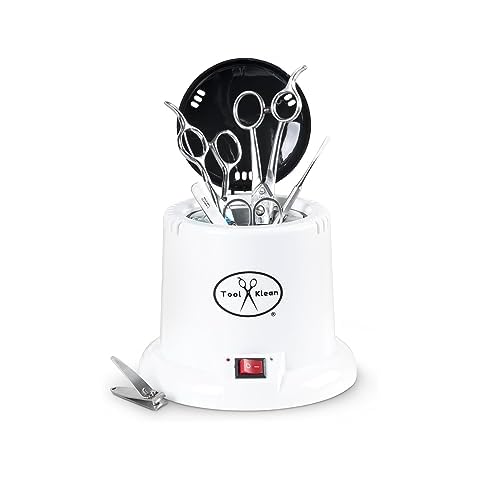 Tool Klean Pro Sanitizer for Nail Tools - USA Professional Grade Sanitizing Machine - Salons, Barbers, Grooming, Manicure, etc - EPA Registered, Lab Certified 99.99% Germ Kill in 3 Mins - White Cover