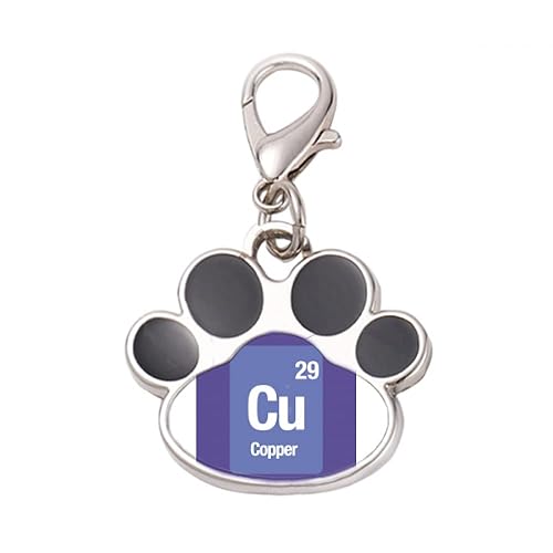 DIYthinker?Cu Copper Checal Element Science Pet Tag Keychain Dog Cat ID