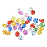 Jotekonoby Piedras preciosas acrílicas de cristal, 200 unidades, piedras decorativas de colores mixtos, 6 x 9 mm, para rellenar jarrones de boda, fiestas, mesa, decoración de acuarios