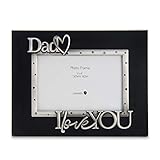 LASODY 'Dad I Love You' Expressions Sentiment Picture Frame, 4x6 inch, Black, Photo Gift for Papa, Grandpa, Family, Display on Tabletop, Desk
