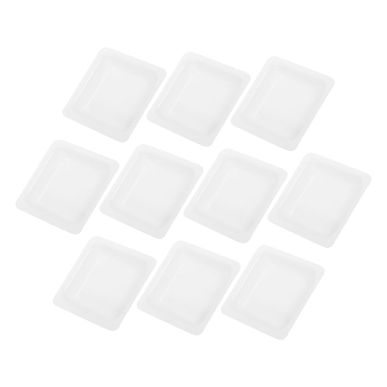 Cabilock 10pcs Laboratory Weighing Dishes Lab Dishes Weighing Boats Lab Weighing Equipment Weighting Boats Boat Cover Weights Laboratory Supplies Weighing Bowl Powder Pan Plastic White