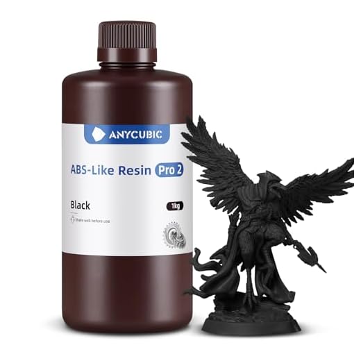 ⚡ ANYCUBIC 3D Printer Resin, ABS-Like Resin Pro 2 with Enhanced Strength and Toughness, Performance far Superior to ABS-Like Resin, Low Odor, Wide Compatible for All Resin 3D Printers (Black 1kg)