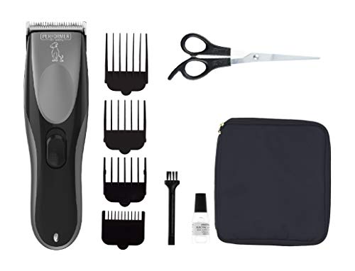 WAHL Performer hondennipper, draadloze vachtverzorgingsset, geluidsarm en trillingen, huisdierverzorging thuis, ergonomisch design, precisie-geslepen lemmet, AA-batterij meegeleverd