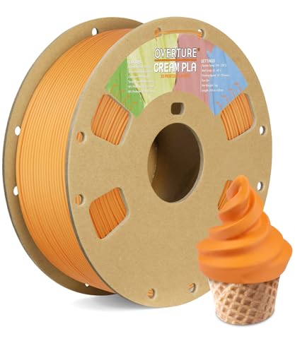 OVERTURE Cream PLA Filament, Cardboard Spool, Premium PLA 1kg(2.2lbs), Dimensional Accuracy 99%...
