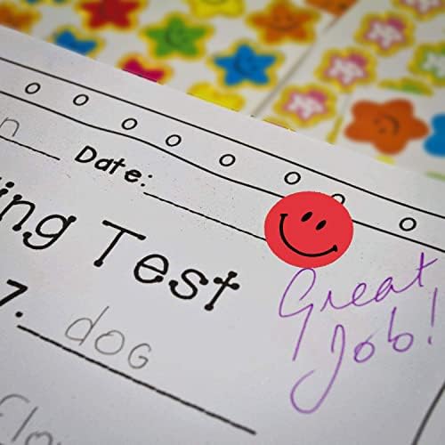 20 Sheet 1390 Pcs Happy Face Stickers and Star Stickers,Reward Stickers for Teachers Children Parents Kids Craft Scrap Books Decoration