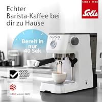 Solis Barista Perfetta Plus weiß (Typ 1170), Siebträgermaschine, 1,7 Liter, Kaffeemaschine, Kaffeeautomat – Ansicht 2