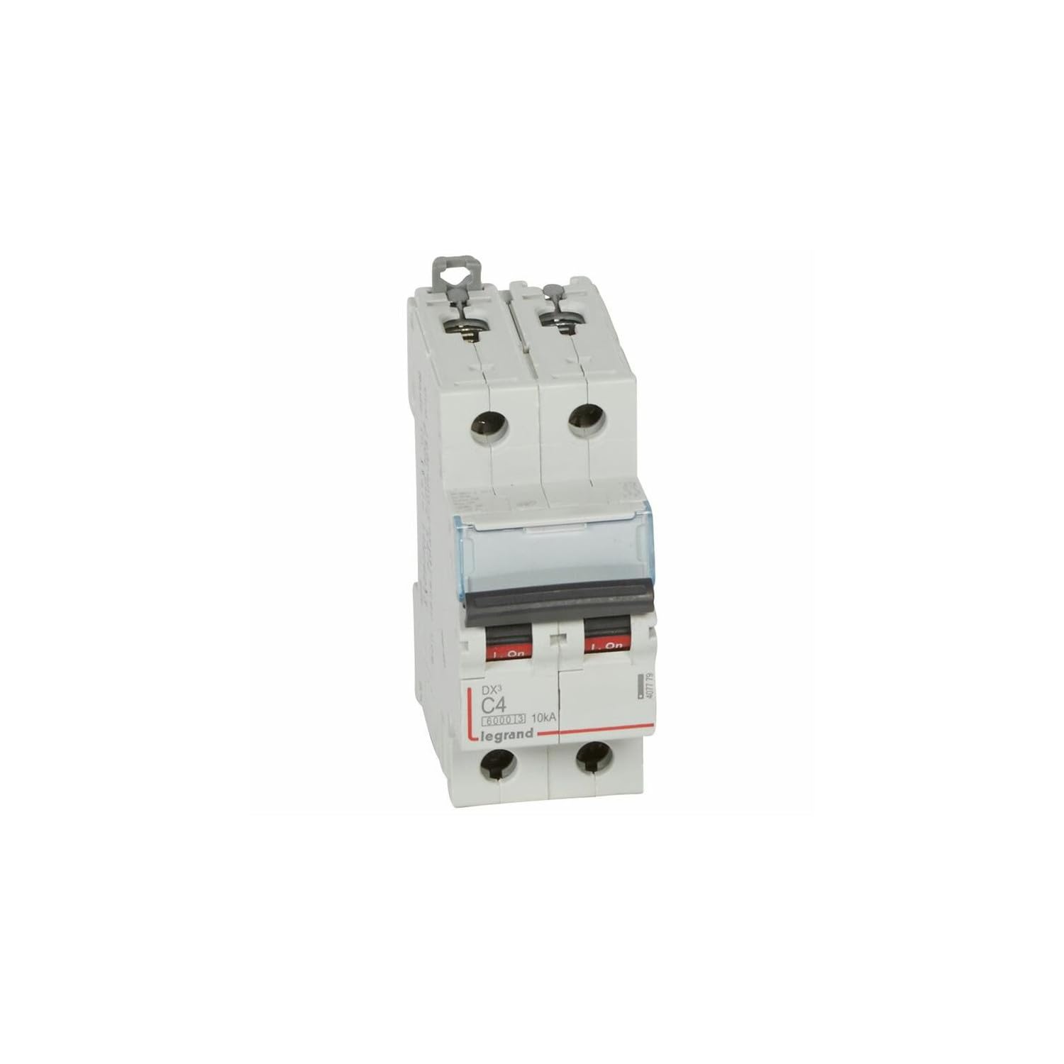 407779 Disjoncteur Bipolaire 4a - 2p Courbe C - 6/​10ka - à Vis - Legrand Dx3
