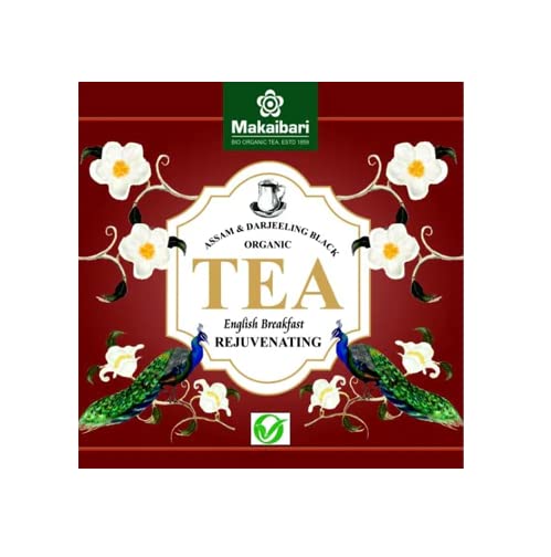 Image of Makaibari Biodegradable Organic Fuso Pyramid Tea Bag English Breakfast | Usda Certified Premium Tea | Anti-Oxidants, Immunity Booster Chai | 100% Organic | 50 Tea Bags - 100 Gm