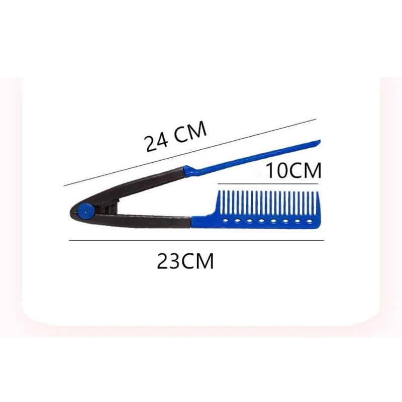 Image of JKAUR V Shaped Foldable Hair Comb for Straightening and Curling | Rose red