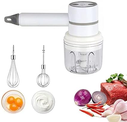 ZIHRA Wireless Mixer Egg Beater 5-Speed Cordless Portable Mixer Electric Hand Mixer, 3 in 1 Hand Held Mixer for Egg White Cream Butter Cake