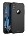 iPhone X Full Body Case, IPAKY 360 Degree Protection Ultra Thin Hard Slim Cover Coated Non Slip Matte Surface with Nano Anti-explosion Screen Protector for Apple iPhone X (Black)