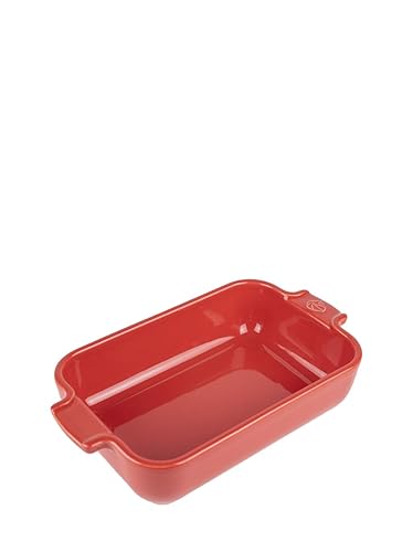 Individual rectangular Ceramic Oven Dish, Red, 22 cm - 8.6"