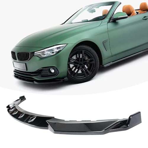 NEESPOC Front Bumper Lip Splitter Spoiler Compatible with BMW 4 Series F32 F33 F36 2014-2020 428i/ 435i/ 430i/ 440i,3pcs Kit Accessories Air Chin Body Protector (Glossy Black)