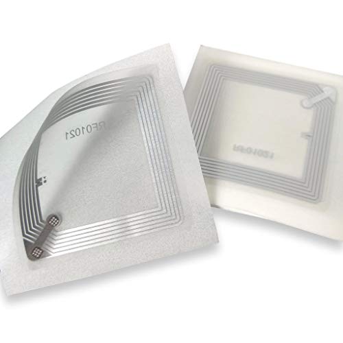 10 x NFC Tags | NXP Chip NTAG213 | 144 Bytes Speicherkapazität | Quadratische transparente Tags | starker Aufkleber | Weite Antenne | Hohe Scankraft und Ultra Slim-Design