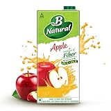B Natural Apple Juice, Goodness of fiber, Vitamin C & E, Made with 100% Fruit Pulp and 0% Concentrate,1 litre