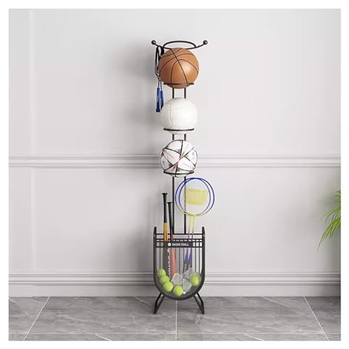 Support de rangement pour ballons et garage parfaitement ordonné