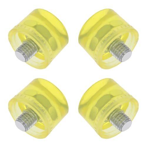 HOLIDYOYO Set 4 Teste di Martello in Gomma Antiurto 25mm, Punte di Ricambio Resistenti per Mazze, Adatte per Assemblaggi Delicati e Lavori di Falegnameria