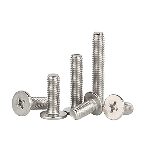 Viti a testa piatta rotonda, 100 pezzi/lotto Vite a testa piatta ultra sottile a croce Bullone in acciaio inossidabile M1.6 M2(5mm,M1.4)