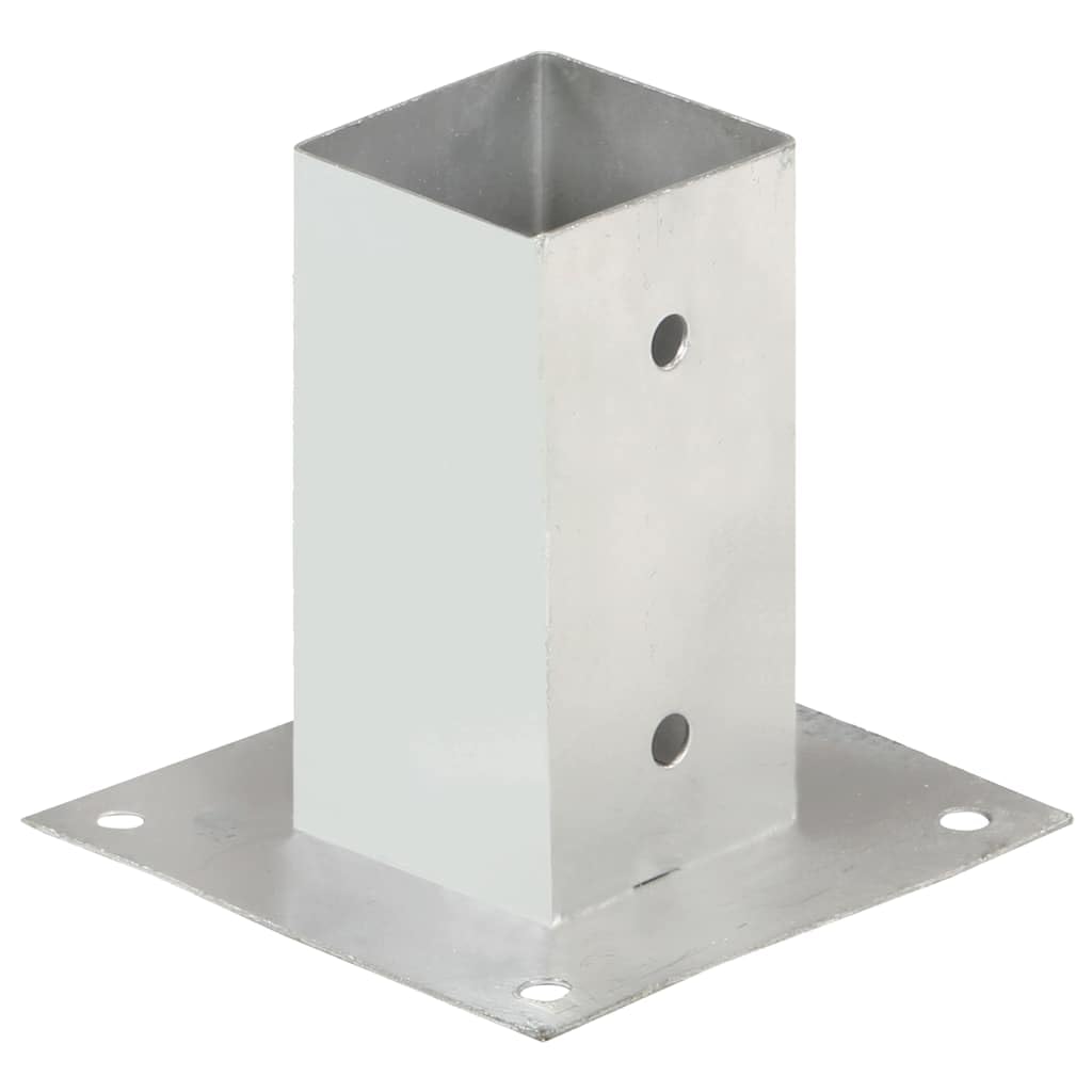 Ancoraggi Pali 4 Pz Metallo Zincato 71 mm per Tubi Quadrati