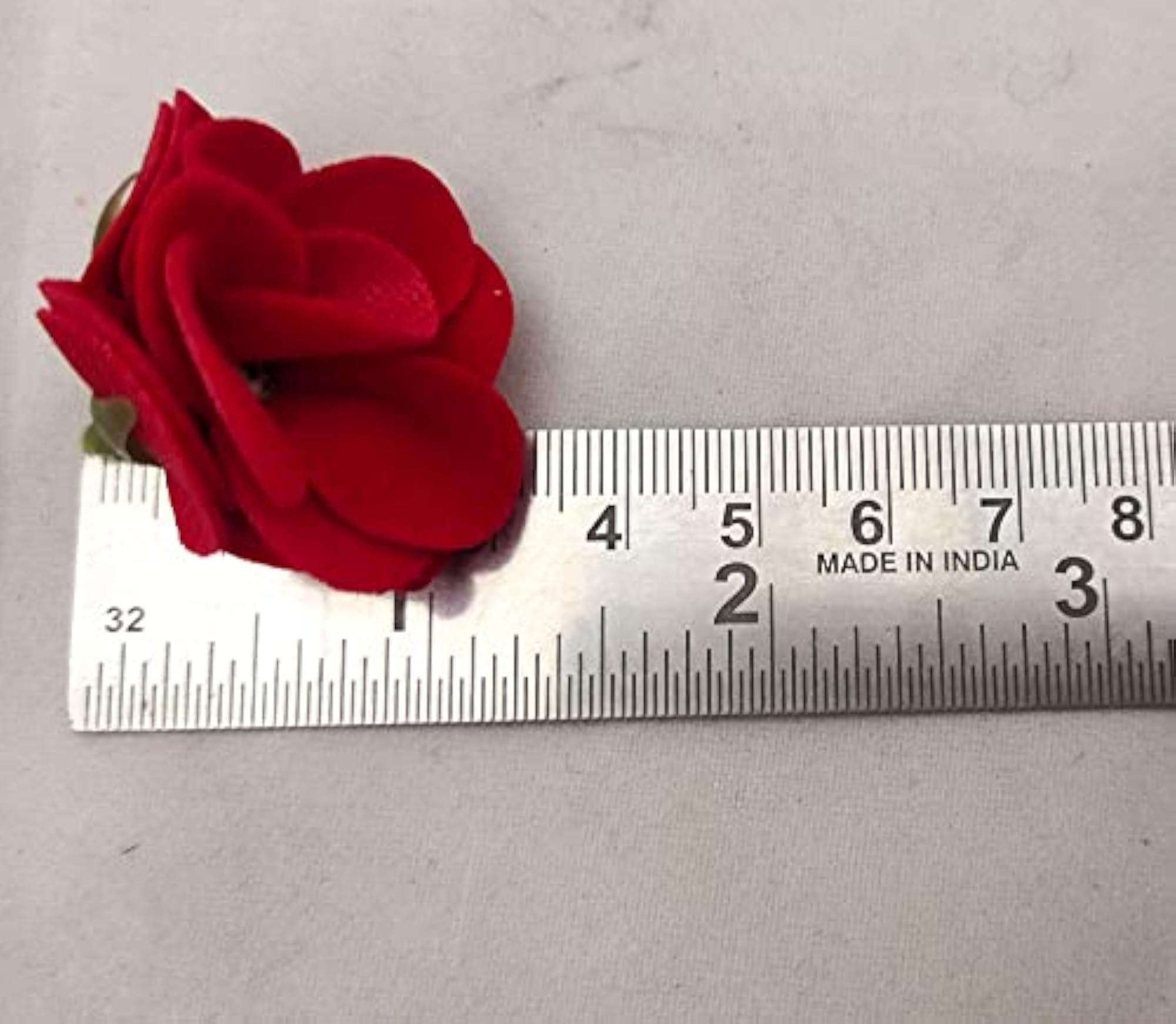 Artificial Velvet Rose Flowers Without Stem