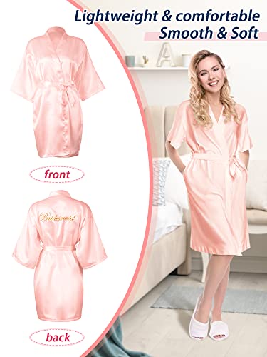 Geyoga 10 Pcs Kimono Robe for Bridesmaid and Bride Embroidered Women's Wedding Party Bride Robe Bridal Party2