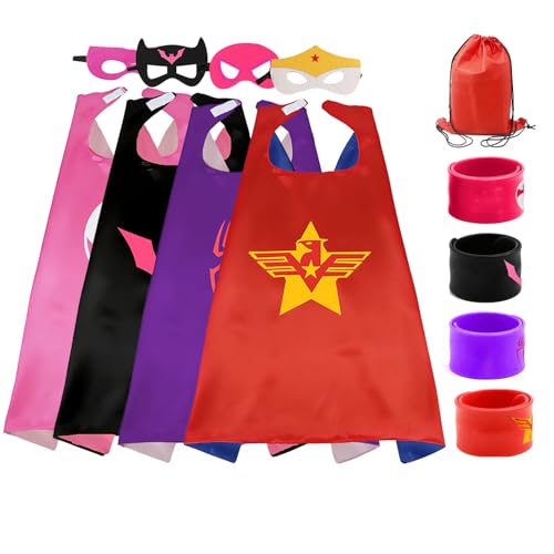 Kids Superhero Cape & Mask Costume Set