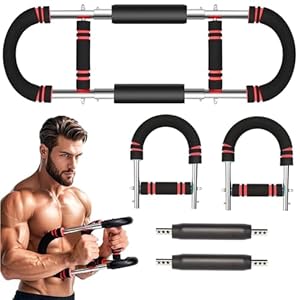 Men’s Chest Exerciser,Twister Arm Trainer,30-120lbs Adjustable Chest Trainer Men,Arm Exercise Equipment,Chest Workout Equipment,Portable Spring Resistance for Home Workout Equipment(Red)