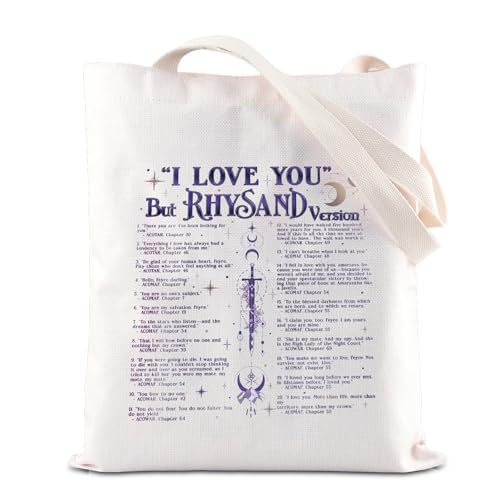 Citations d'amour ACOTAR tote bag romantique inspiré de la Night Court