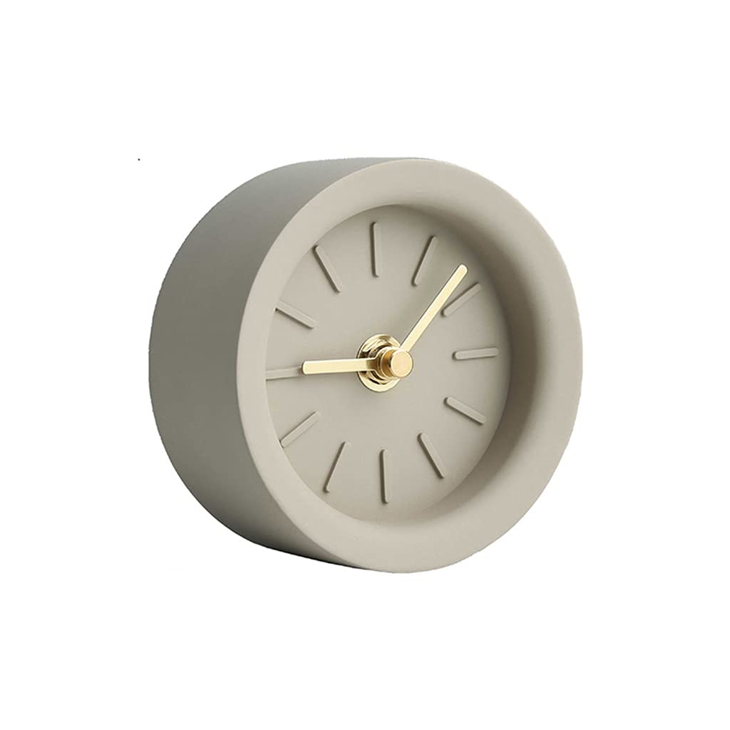 Hrwly Argento Minimalist Desk Desktop Ornaments Electronic Clock Bedroom Bedside Small(Argento)