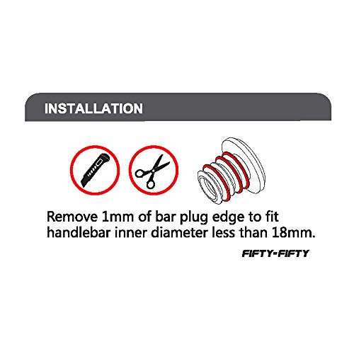 Image of FIFTY-FIFTY 4-Pack Mountian Bike Bar End Plugs, Bicycle Handlebar End Caps