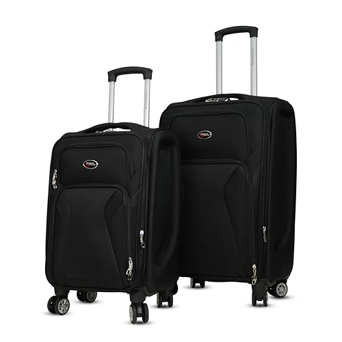Image of Bite 2-Piece Softside Trolley Luggage Set | 360 Spinner Wheels | 360 Spinner Wheels, Telescopic Handle, Front Pockets, Twill Fabric, Travel Bag, 5 Years Warranty