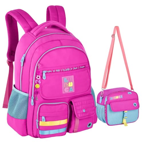 Kit Mochila e Lancheira Escolar Juvenil Da Youtuber Luluca Rosa