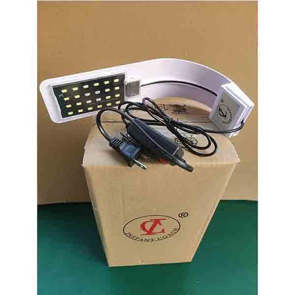 Image of 10W Super Slim Aquarium Fish Tank 5730 LED Light Clip-on Lamp Aquatic Plant Lighting (White Body White+Blue Light)